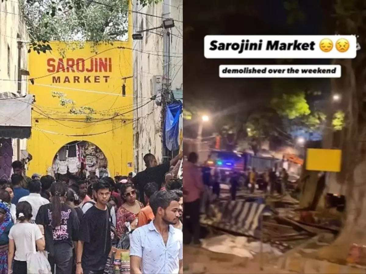 Fact-check: Sarojini Nagar Market is fully operational! | Credit: X @delhi.wonders and @Ram_Zin_ Fact-check: Sarojini Nagar Market is fully operational! | Credit: X @delhi.wonders and @Ram_Zin_