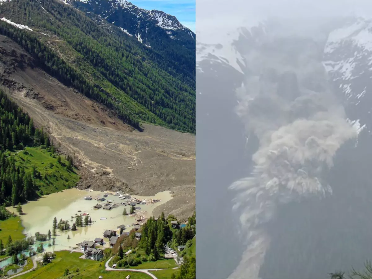 Watch: Glacier collapse wipes out 90% of Swiss village | Credit: X | @TheAtlPhoto Watch: Glacier collapse wipes out 90% of Swiss village | Credit: X | @TheAtlPhoto