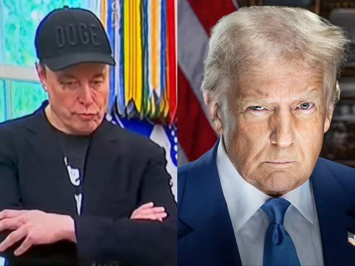 Elon Musk appears with mysterious facial bruise at Oval Office | Credit: X | @JenniferKorey and Popthings Elon Musk appears with mysterious facial bruise at Oval Office | Credit: X | @JenniferKorey and Popthings