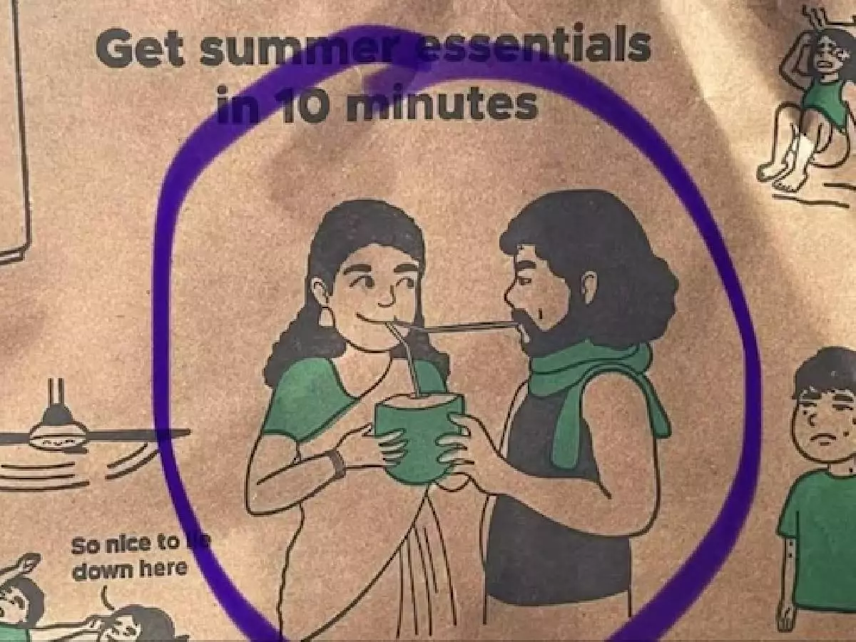 Blinkit¡¯s viral summer bag sparks online outrage over the doodle Blinkit¡¯s viral summer bag sparks online outrage over the doodle | Credit: X