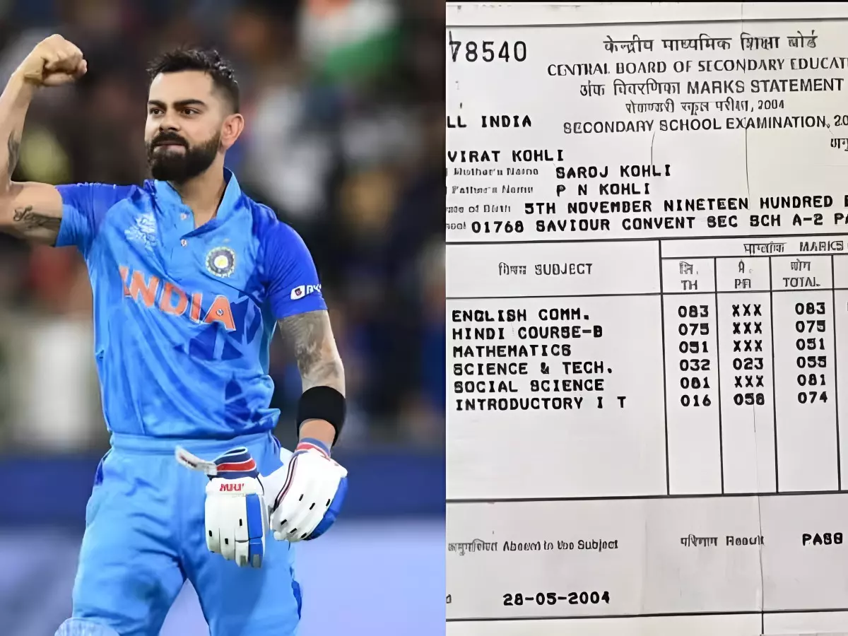 Virat Kohli¡¯s class 10 marksheet resurfaces, netizens react Virat Kohli¡¯s class 10 marksheet resurfaces, netizens react | Credit: X | Jitin Yadav