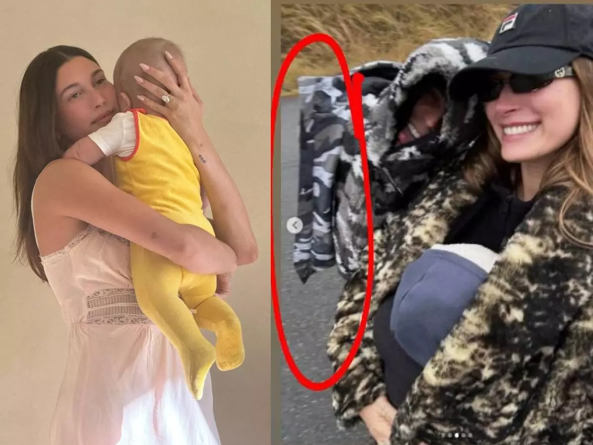 Hailey Bieber called out for copy-pasting Justin into family pic | Credit: Instagram | haileybieber Hailey Bieber called out for copy-pasting Justin into family pic | Credit: Instagram | haileybieber