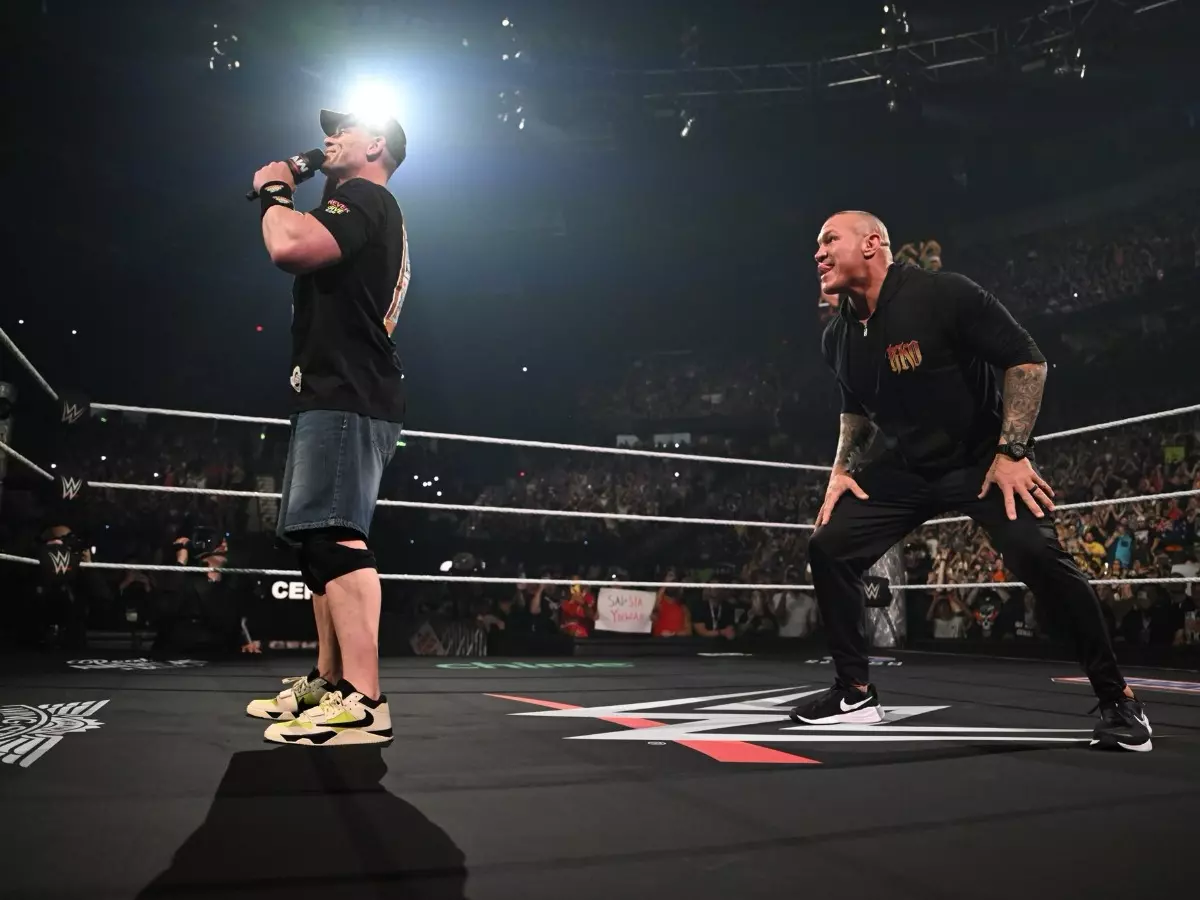 ortoncena-682efeb841f7a John Cena (L) is Randy Orton's rival. | Credit: WWE