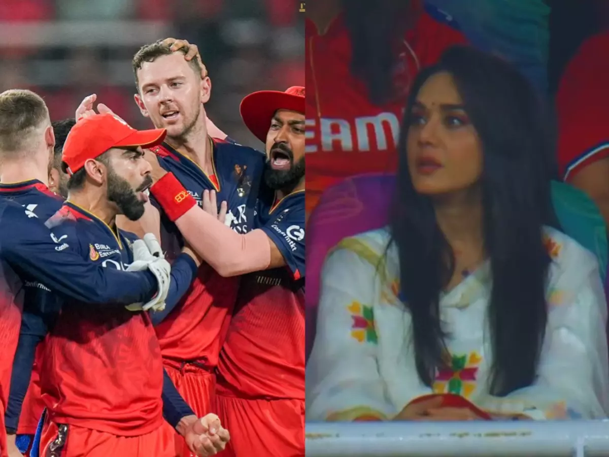 Preity Zinta in shock as RCB rocks PBKS top order; Qualifier 1 drama has fans buzzing Preity Zinta in shock as RCB rocks PBKS top order; Qualifier 1 drama has fans buzzing