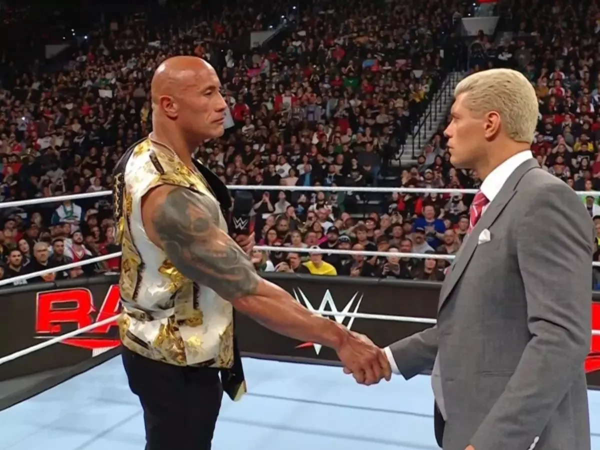 rockrhodes-6826d30c7268b The Rock with Cody Rhodes. | Credit: WWE