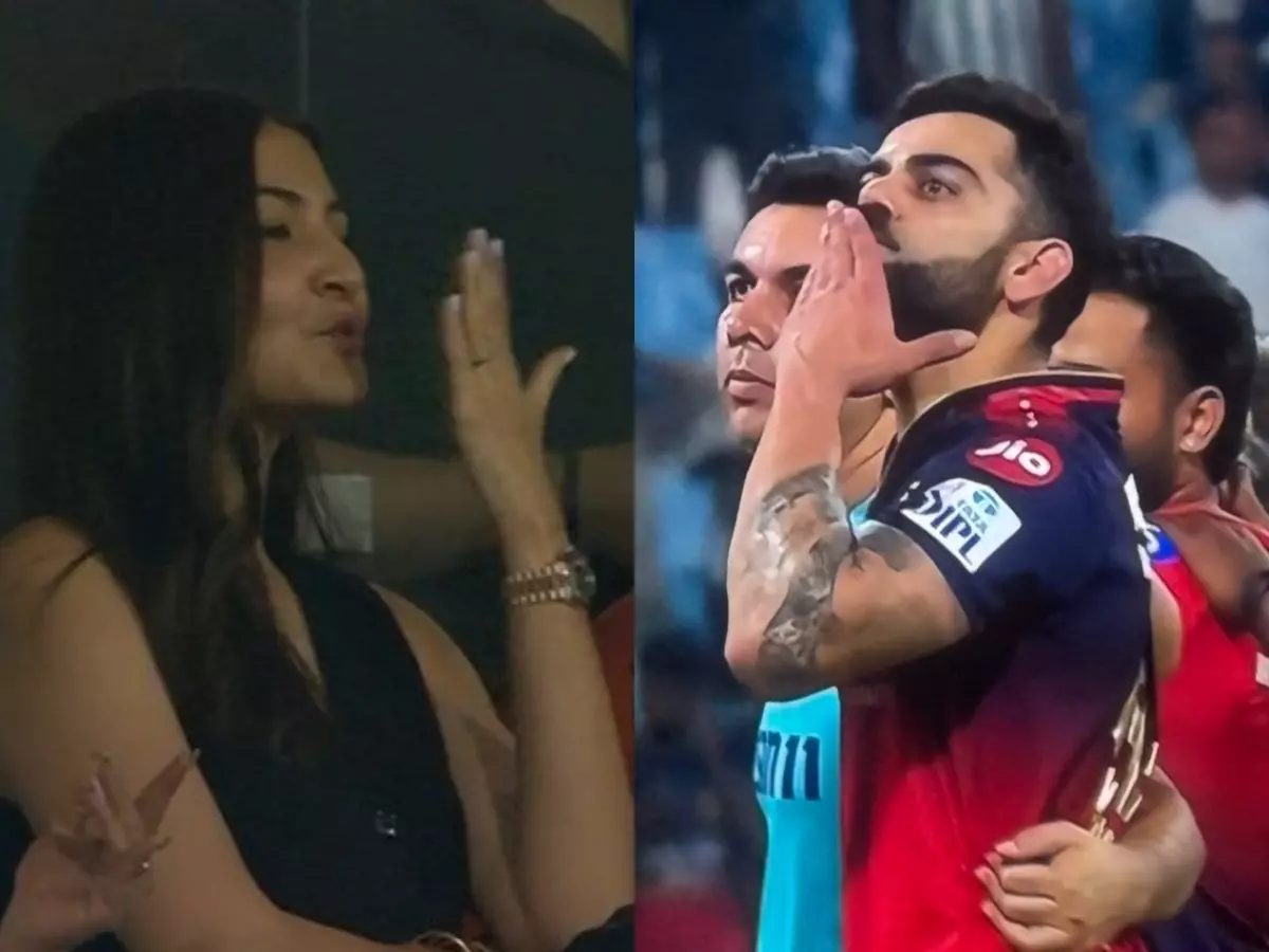Virat¡¯s kiss to Anushka steals show as RCB enter Top 2 Virat¡¯s kiss to Anushka steals show as RCB enter Top 2