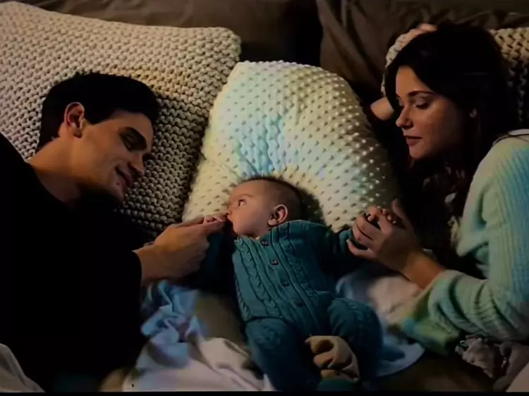 Nick and Noah with their son Nick and Noah with their son