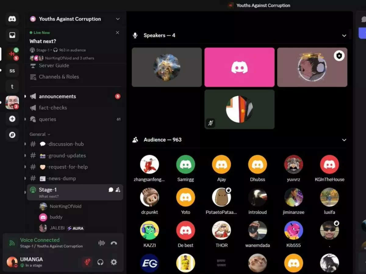 Viral video shows Gen Zs deciding the future of Nepal on Discord | Credit: X/wewuzbig