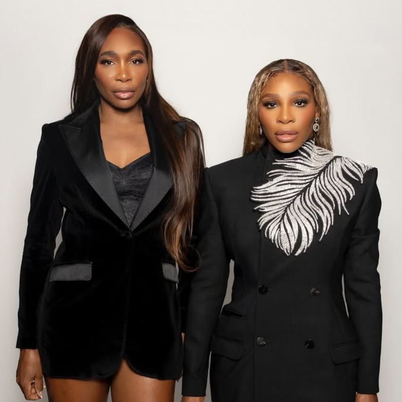 Venus Williams (L) and Serena Williams (R) all decked up. Credit: Instagram|serenawilliams