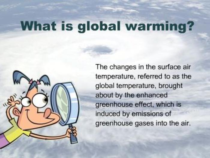 make a 300 word presentation on global warming