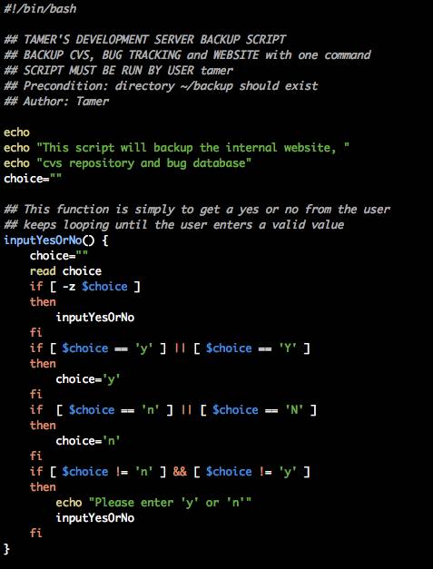 Shell Scriptings