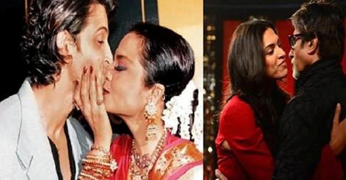 Bollywood celebs caught kissing in public Photos