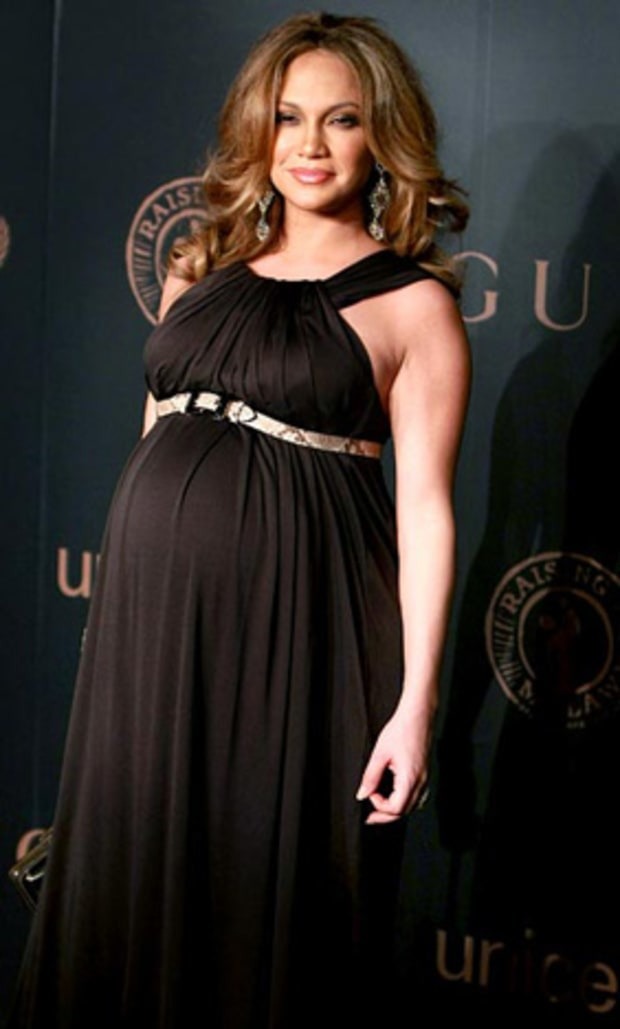 Jennifer Lopez Flaunting Her Baby Bump. 