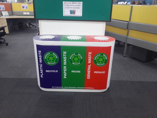 Waste Segregation Bin DUO TRIO Quattro By Green Revolution