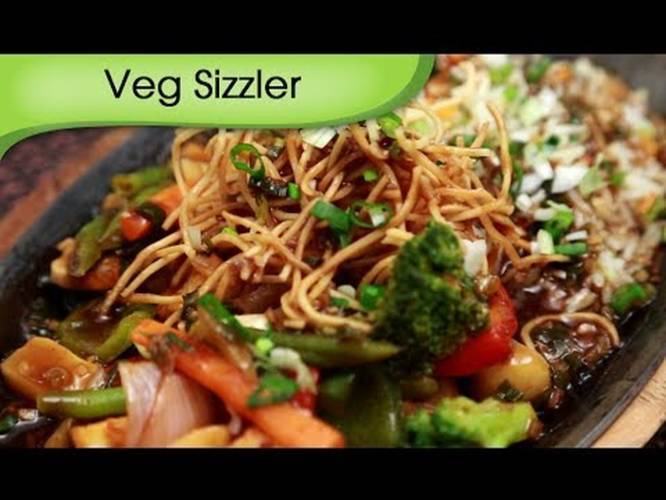 Veg Sizzler In Soya Chilli Sauce Asian Vegetable Sizzler Recipe By
