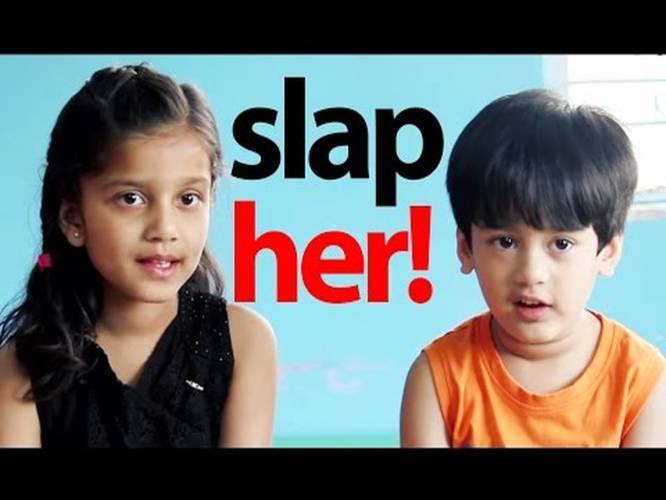 Indian Kids Asked To Slap A Girl! Their Reactions Will Make You Speechless Indian Kids Asked To Slap A Girl! Their Reactions Will Make You Speechless