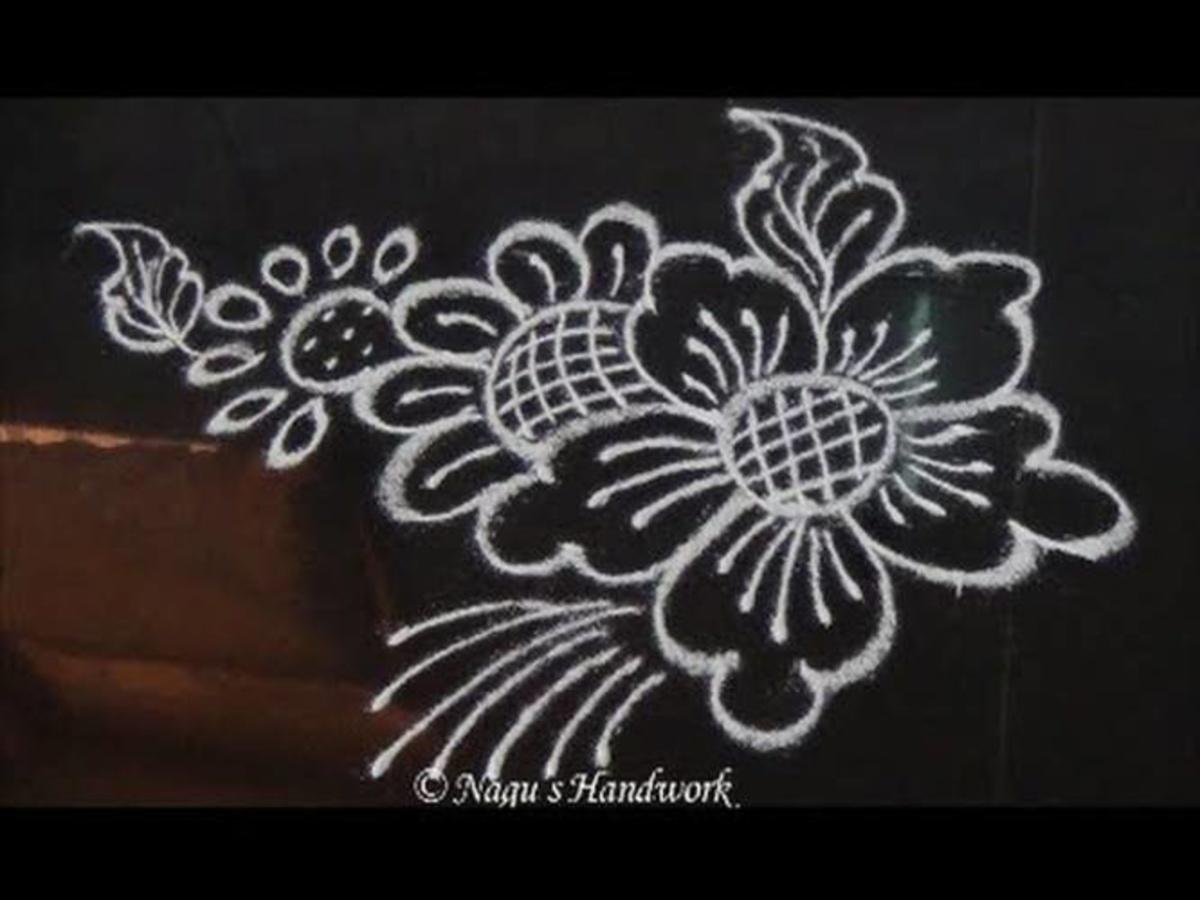 Free Hand Rangoli Design - Free Hand Kolam Design-Rangoli Design ...