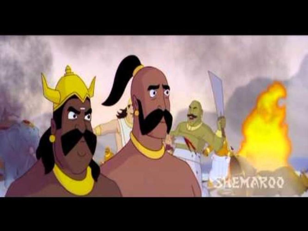 Children Cartoon Action Scene - Dashavatar - Lord Krishna At Kurukshetra