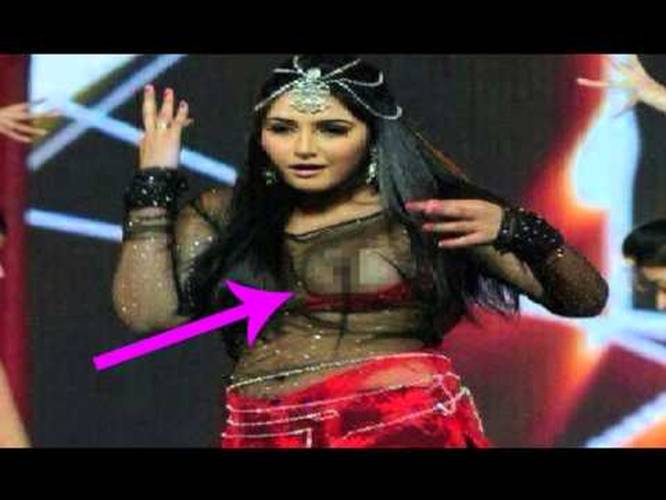 Ragini Dwivedi Wardrobe Malfunction At Siima Awards