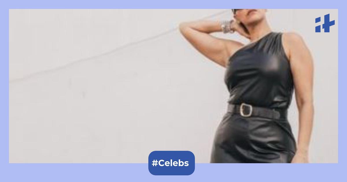 Neha Dhupia makes bold fashion statement in striking black leather halter dress!