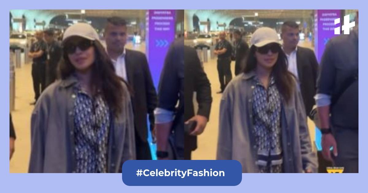 Priyanka Chopra slays in chic Dior outfit at Mumbai airport; fan says, 'she came & conquered!'