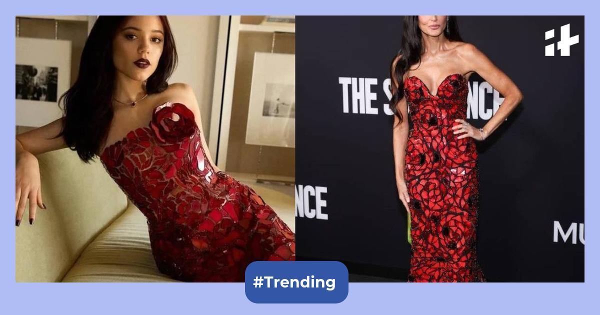 Jenna Ortega rocked a shattered glass dress