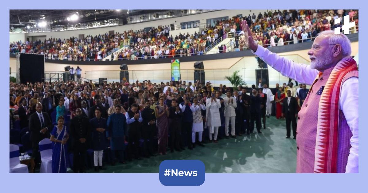 Premierminister Modi landet in Trinidad und Tobago zu einem Empfang mit ...
