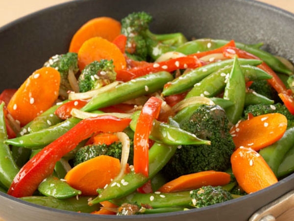 Stir Fried Vegetables with Basil and Chilli Recipes