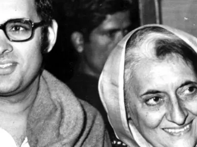 Sanjay Gandhi and Indira Gandhi