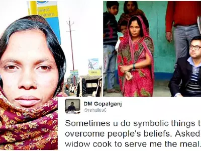 This DM From Bihar's Gopalganj Just Helped A Widow Regain Her Job And Respect by Eating A Meal Cooked By Her