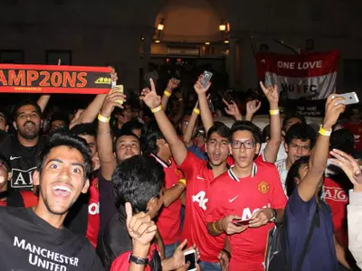Manchester united fans in Delhi
