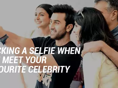 Ranbir taking selfie