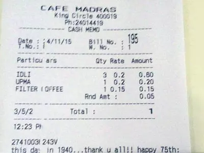 Madras Cafe's 75th anniversary