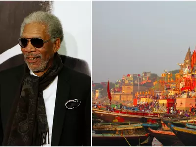 Morgan Freeman in Varanasi