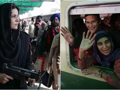 Pakistan's Female Commando Stands Guard As Indian Sikhs Visit 'Nankana Sahib' on Gurupurab