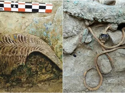 Remains Of An Ancient Warrior And Treasure Trove Discovered In A 3500-Year-Old Tomb In Greece