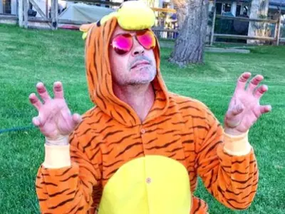 Robert Downey Jr. Plays Dress Up For A Sick Boy, Becomes The Cutest Tigger The Tiger Ever!