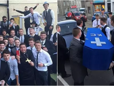 A Group Of Friends Hosted A Mock-Funeral For A Friend Who Ditched Them By Falling In Love