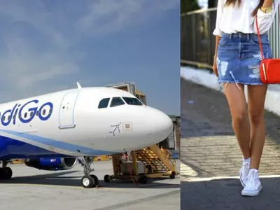 indigo stops a woman from boarding a flight cuz her skirt was too short