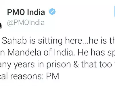 Modi calls Badal india's Mandela #YoBadalSoMandela