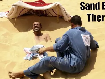Sand burial