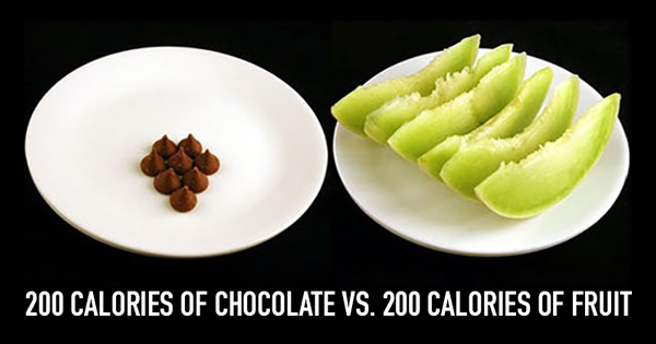 These Photos Of 200 Calories Of Junk Food VS Healthy Food Put A Lot Of ...