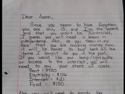 A Mother Reminds Her 13 YO Son Who The Parent Is, Asks Him To Cough Up Nearly 40,000 Bucks!