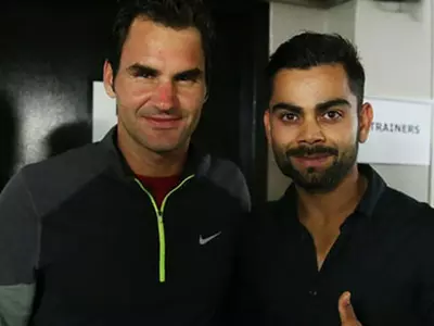 Kohli with Federer
