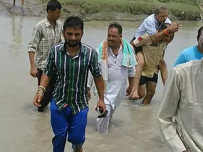 BJP Jammu MLA cross water