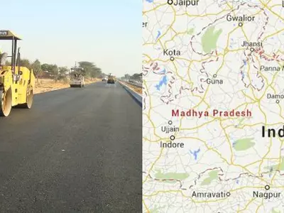 Madhya Pradesh Road Constructed On Man