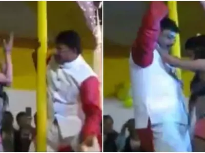 Pole Before Poll: Watch This JD(U) Candidate Shake A Leg With A Dancer In Bihar