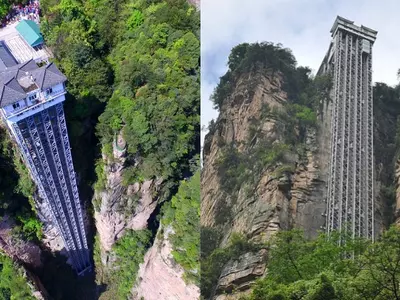 Glorious Pictures Reveal China's 1,070-Foot-Tall Glass Elevator That Literally Touches The Sky!