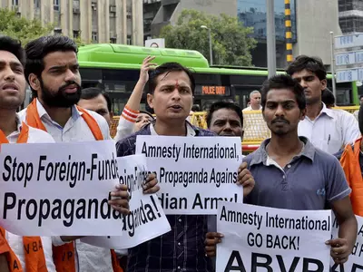 Protest against Amnesty India