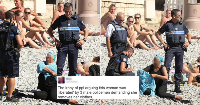 Weeks After Burkini Ban French Police Made Woman Remove Hers On A Nice Beach And Fined Her 1307